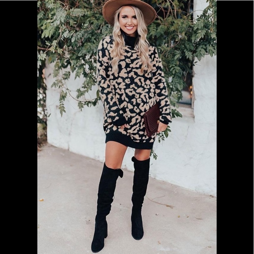 Black Suede Knee high wedge boots
